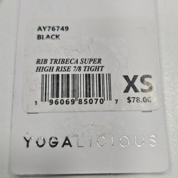 Yogalicious Rib Tribeca Super High Rise 7/8 Tight Leggings - Picture 7 of 8